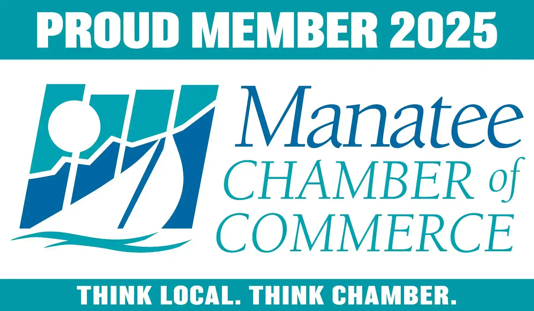 2025 Manatee Chamber of Commerce Proud Member Logo Bradenton Florida