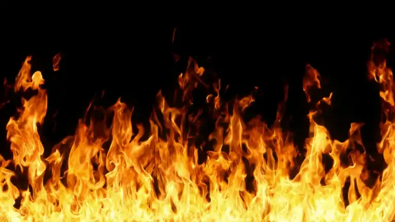 Bright orange flames burning against a black background representing a wasted marketing budget.