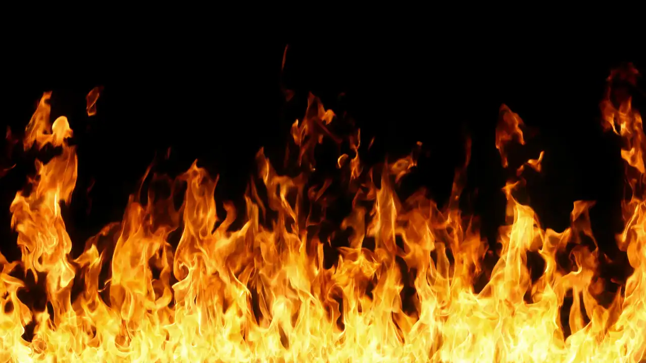 Bright orange flames burning against a black background representing a wasted marketing budget.